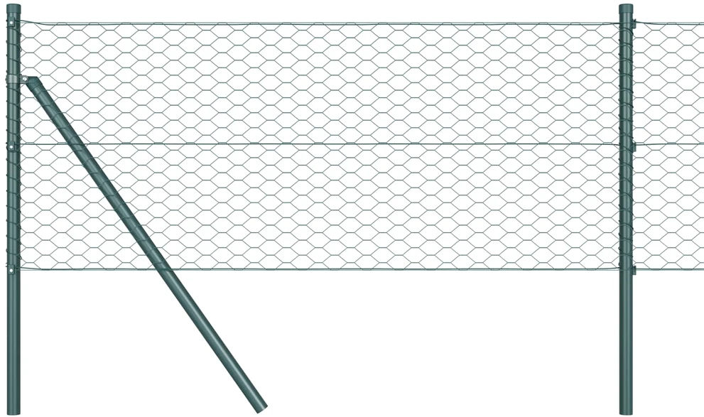 Heksagoninė tvora 0,8 x 10 m PVC Žalia
