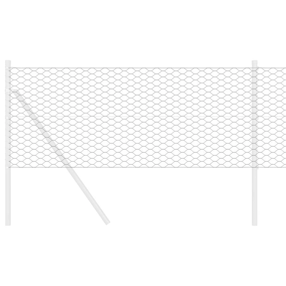 Heksagoninė tvora 0,8 x 25 m PVC Pilka
