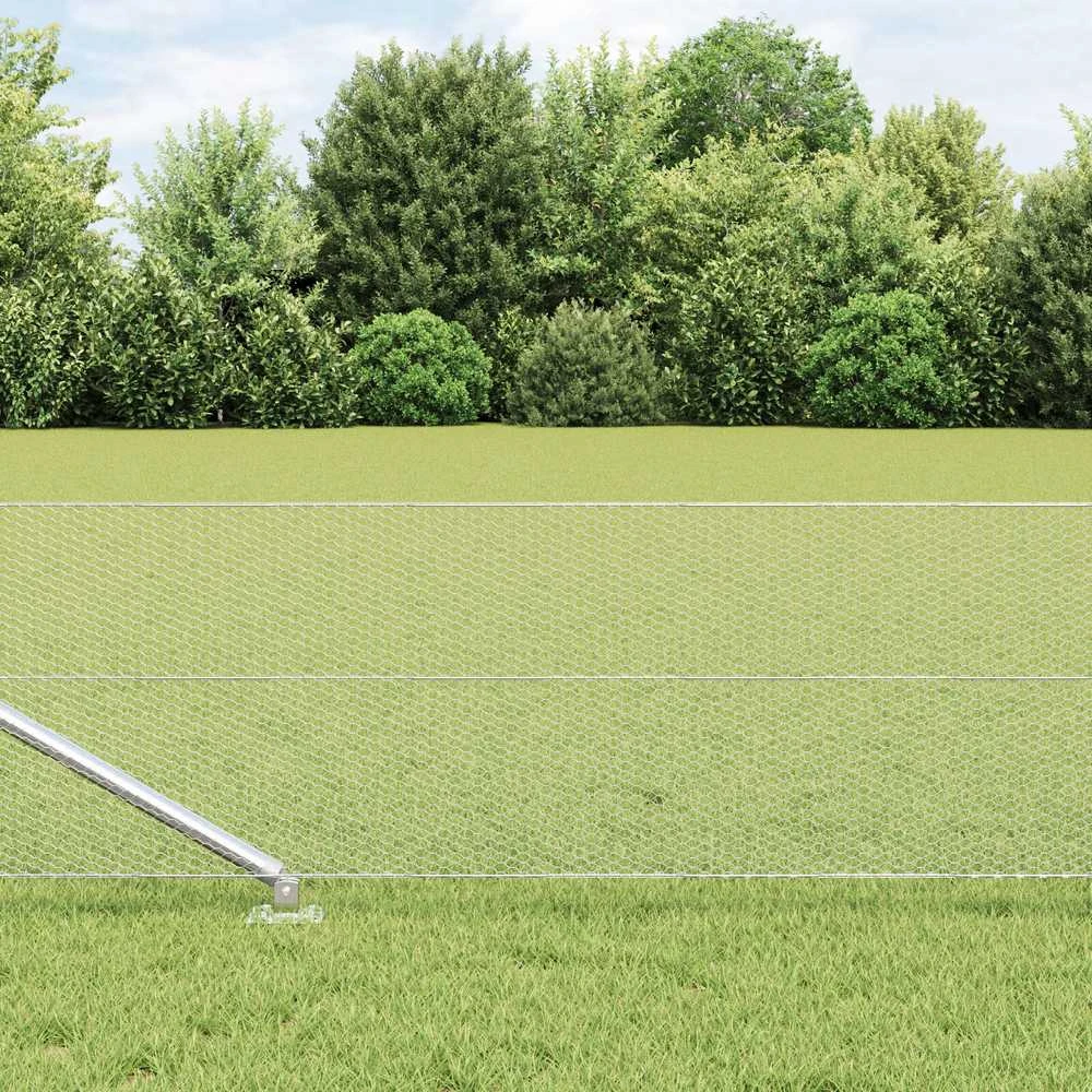 Hexagonal Fence with Post 25 x 0,8 m Galvanizuotas plienas