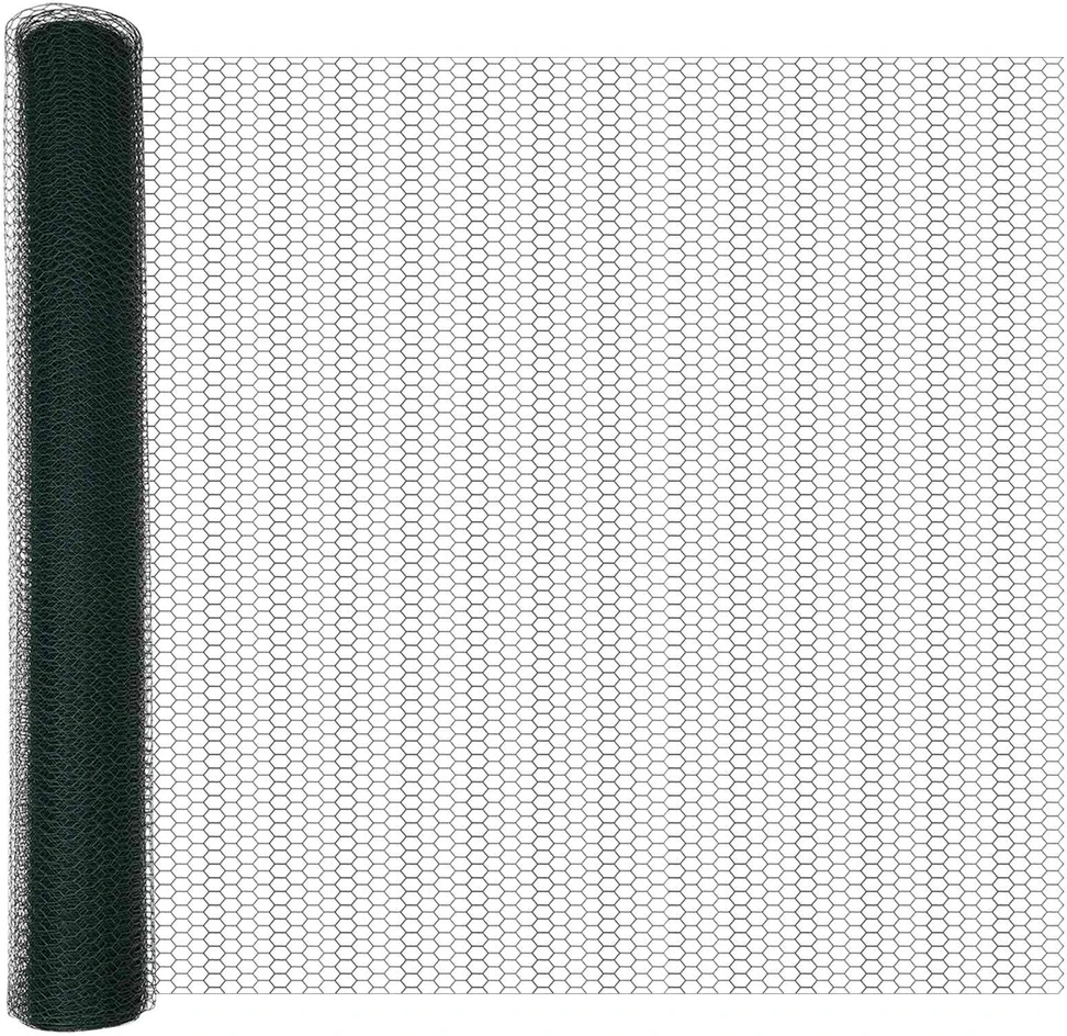 Heksagoninė tvora 1 x 10 m PVC Žalia