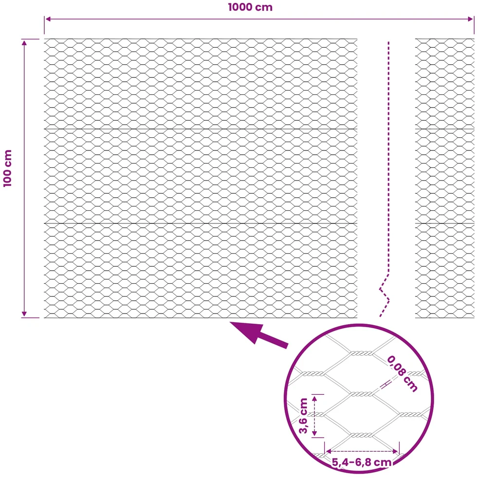 Heksagoninė tvora 1 x 10 m PVC Žalia