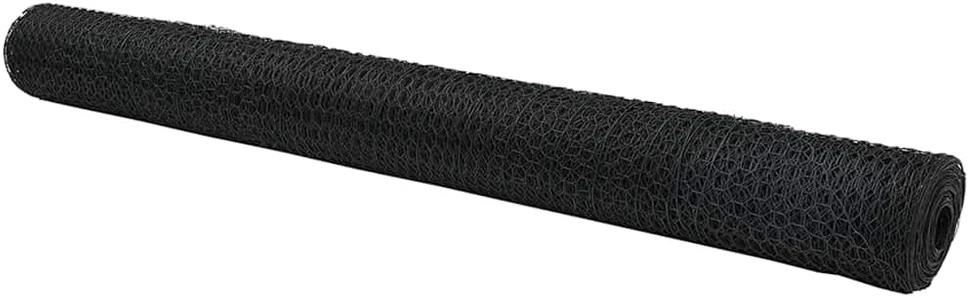 Heksagoninė tvora 1,2 x 10 m PVC Pilka
