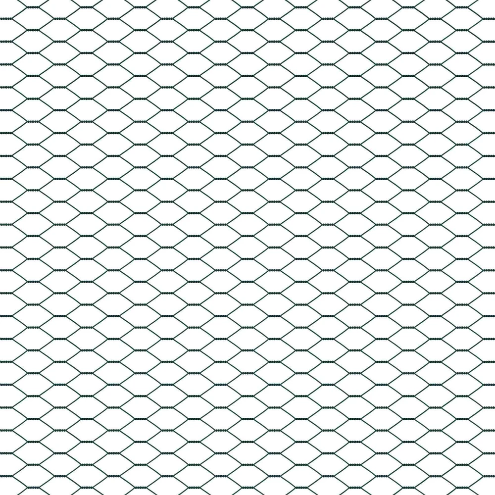 Heksagoninė tvora 1,4 x 10 m PVC Žalia