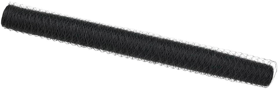 Heksagoninė tvora 1,5 x 10 m PVC Pilka
