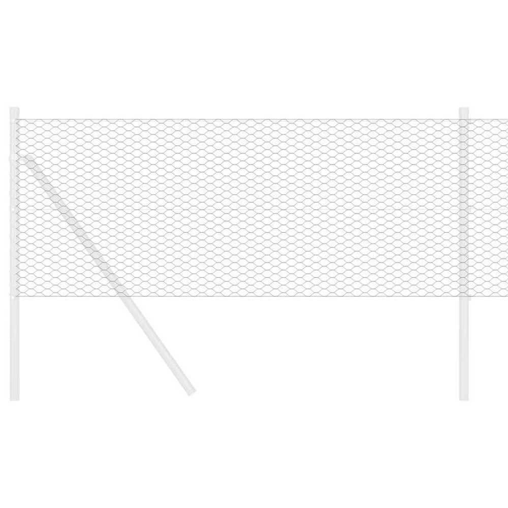 Heksagoninė tvora 0,5 x 100 m PVC Pilka