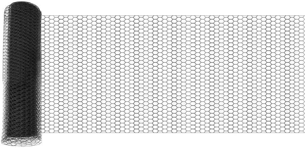 Heksagoninė tvora 0,6 x 10 m PVC Pilka