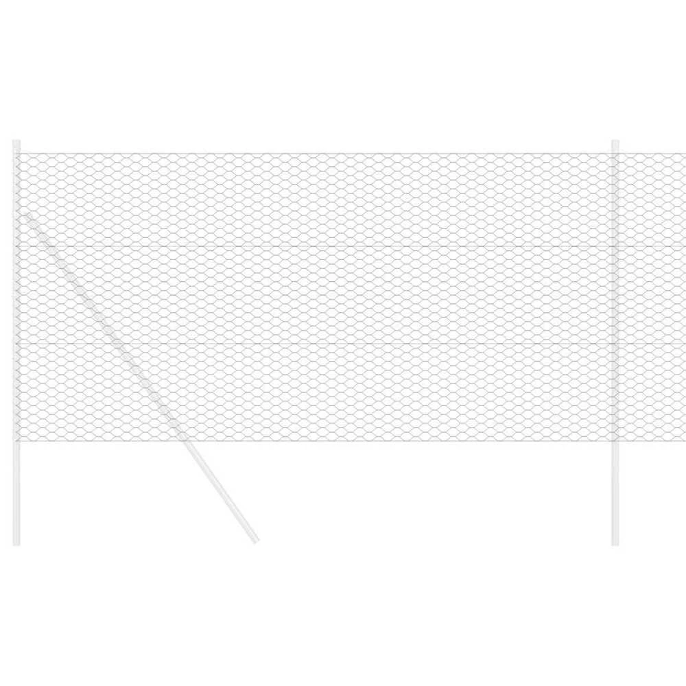 Heksagoninė tvora 1,2 x 10 m PVC Pilka