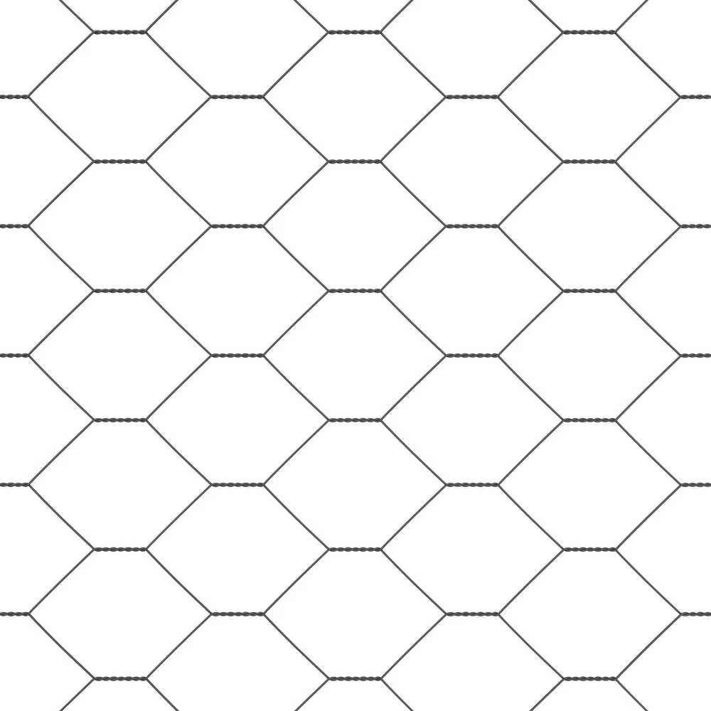 Hexagonal Fence with Post 100 x 1,6 m PVC dengtas plienas Pilka