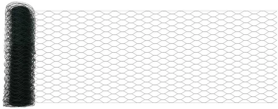 Heksagoninė tvora 0,6 x 10 m PVC Žalia