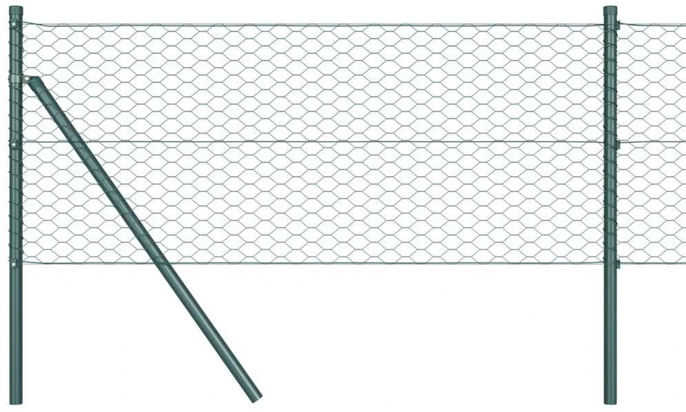 Heksagoninė tvora 0,6 x 10 m PVC Žalia