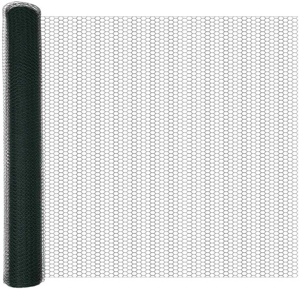 Heksagoninė tvora 1 x 10 m PVC Žalia