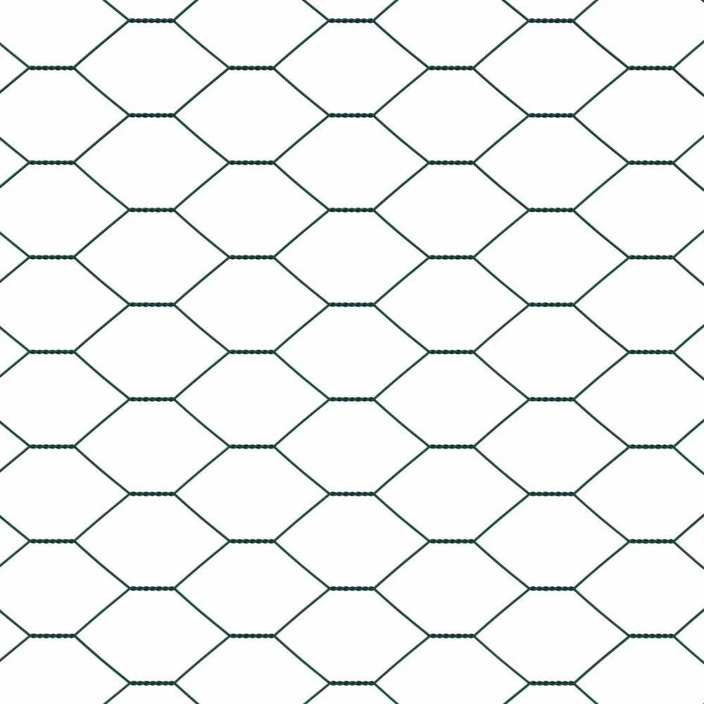 Heksagoninė tvora 1 x 10 m PVC Žalia