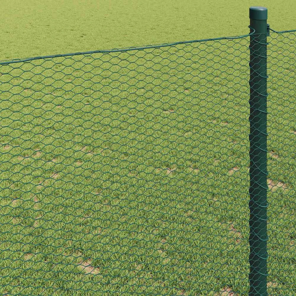 Heksagoninė tvora 1,2 x 100 m PVC Žalia