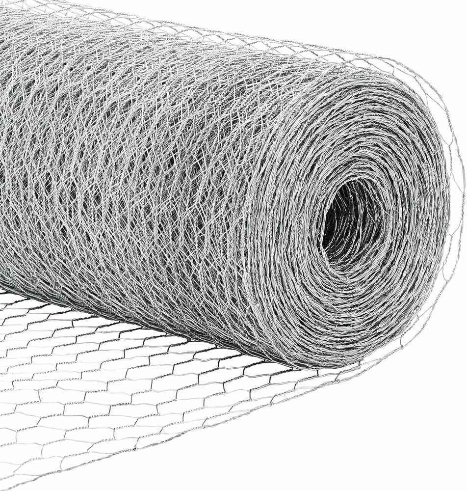 Heksagoninė tvora 0,8 x 10 m Galvanizuotas plienas Sidabrinė