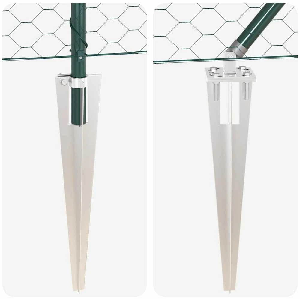 Hexagonal Fence with Post 100 x 1,6 m PVC dengtas plienas Žalia