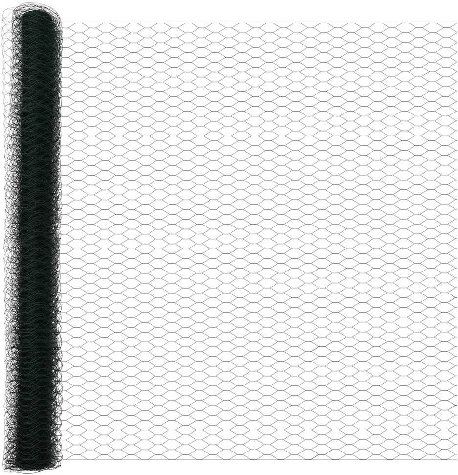 Hexagonal Fence with Post 100 x 1,6 m PVC dengtas plienas Žalia