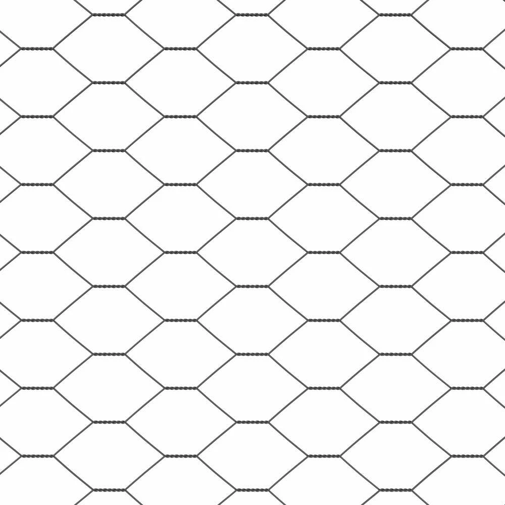 Heksagoninė tvora 0,6 x 50 m PVC Pilka