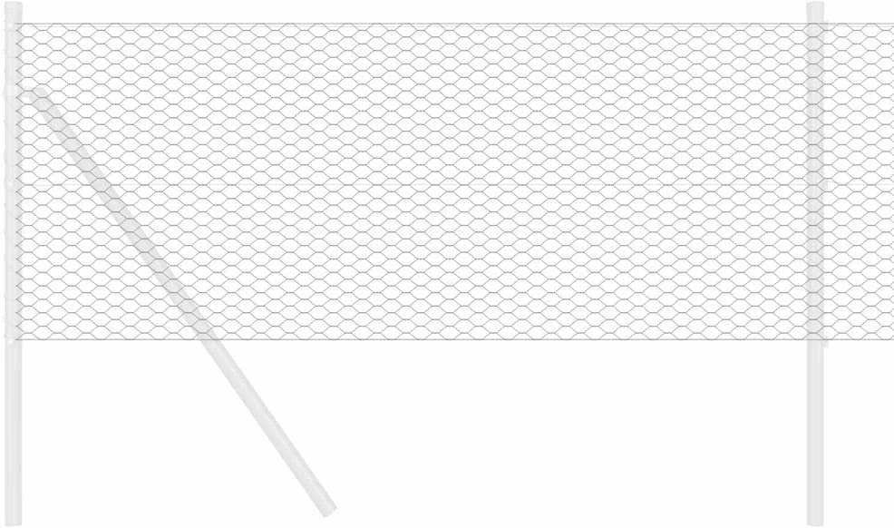 Heksagoninė tvora 0,6 x 50 m PVC Pilka