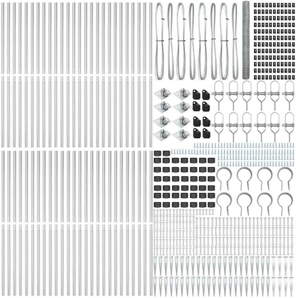 Hexagonal Fence with Post 100 x 1,5 m Galvanizuotas plienas