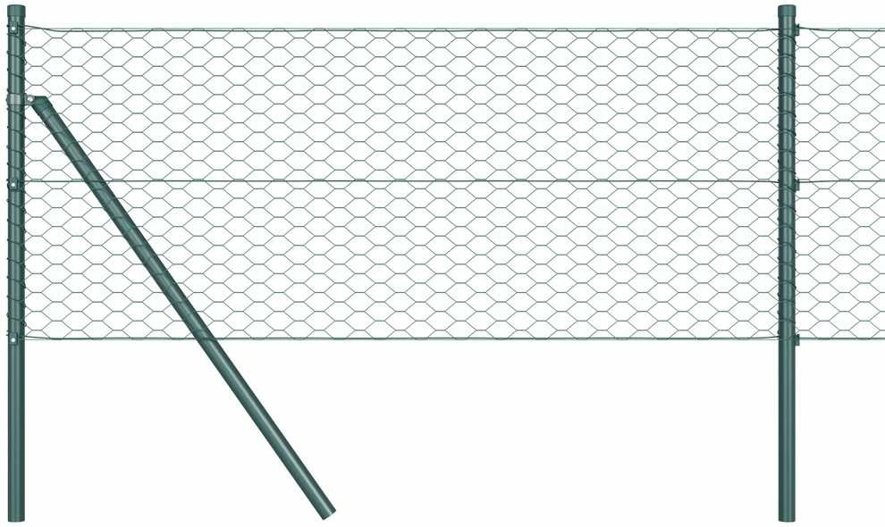 Heksagoninė tvora 0,4 x 25 m PVC Žalia