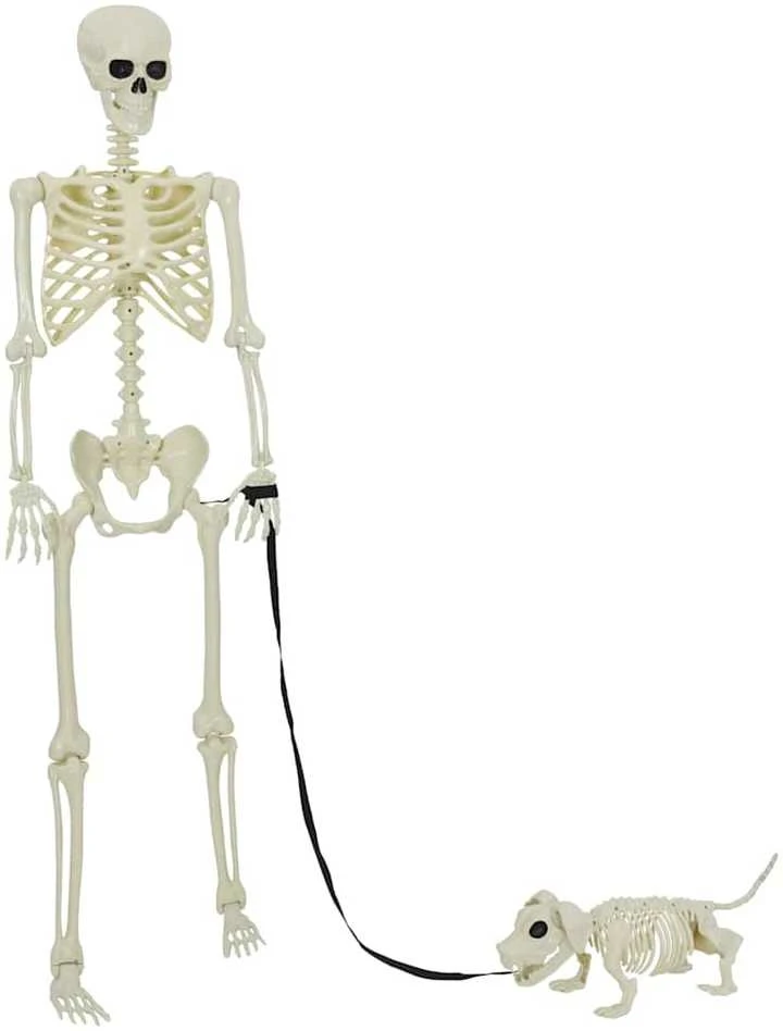 Helovino puošmena -skeletas 2 vnt. Balta 155 x 38.5 cm