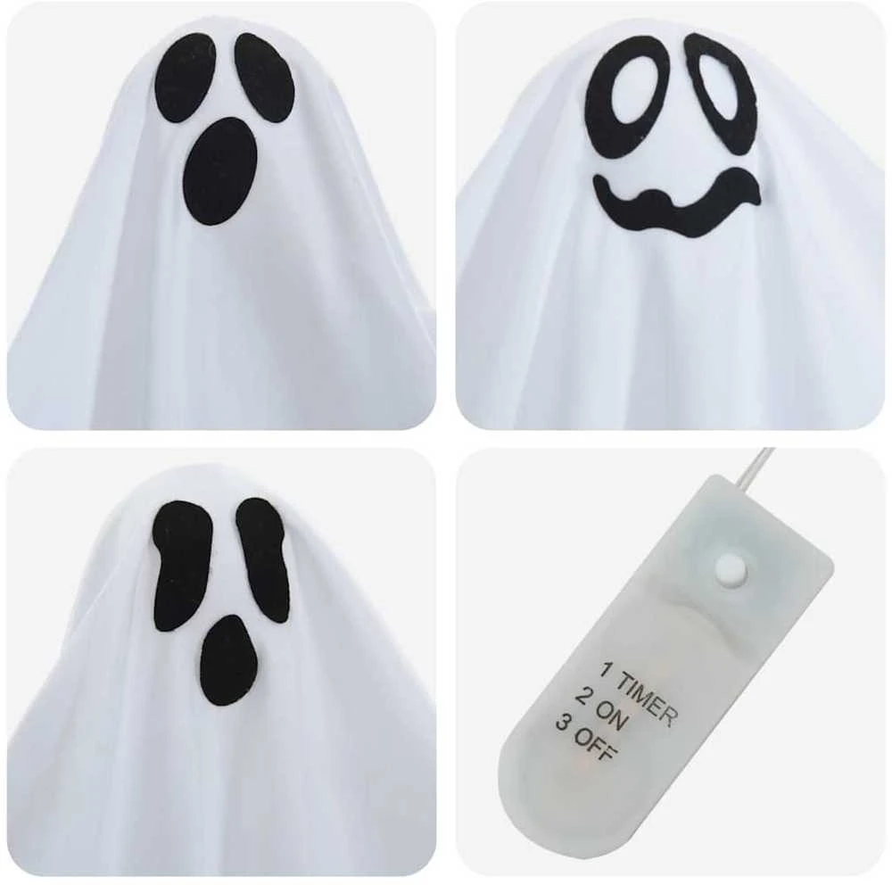Helovino Kabančios Ghost 3 vnt. Balta 52 x 62 cm Poliesteris