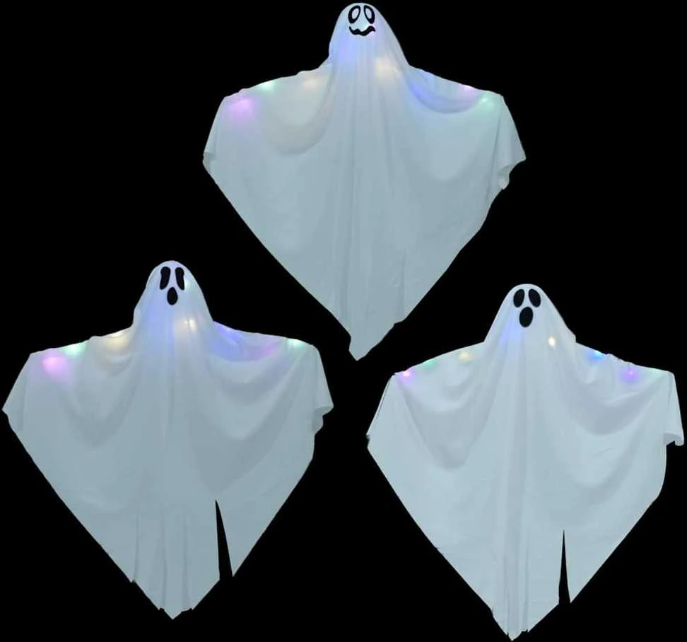 Helovino Kabančios Ghost 3 vnt. Balta 52 x 62 cm Poliesteris