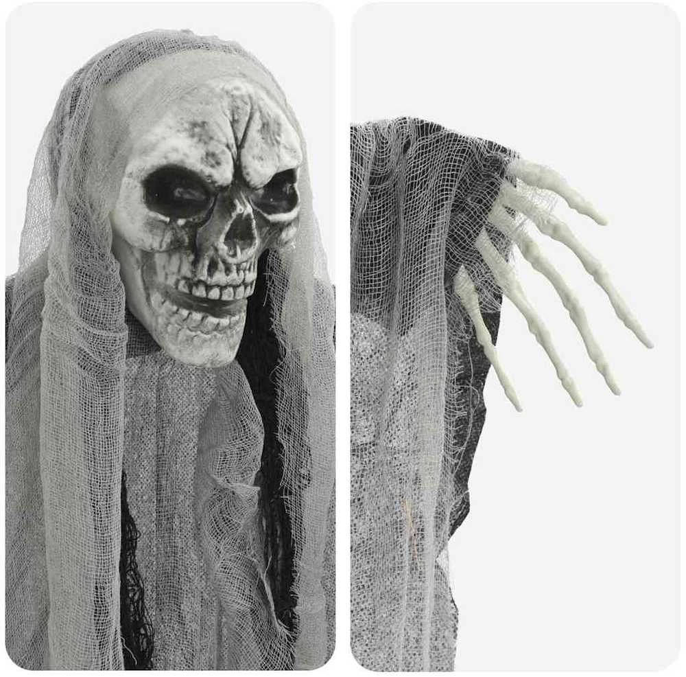 Helovino Kabančios Ghost 3 vnt. Juoda 66 x 110 cm Poliesteris
