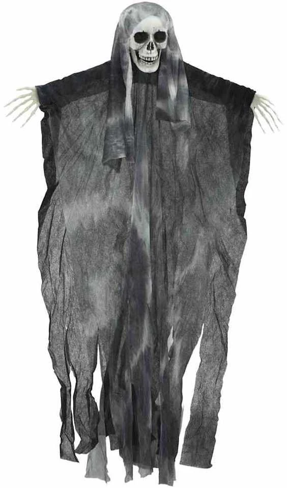 Helovino Kabančios Ghost 3 vnt. Juoda 66 x 110 cm Poliesteris