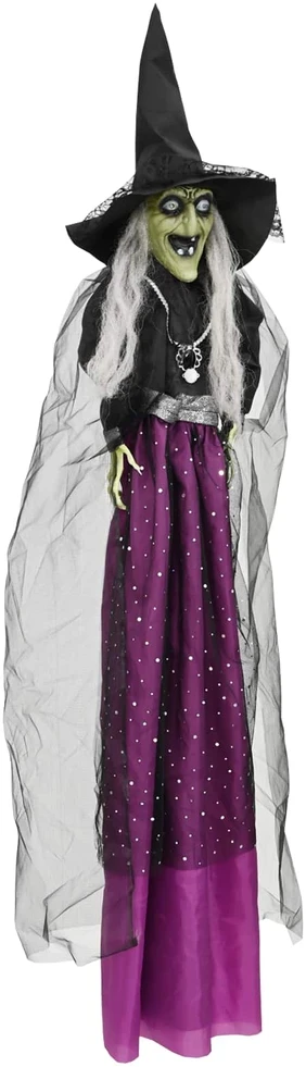 Helovino pakabinama ragana SPOOKA Violetinė 30 x 133 cm