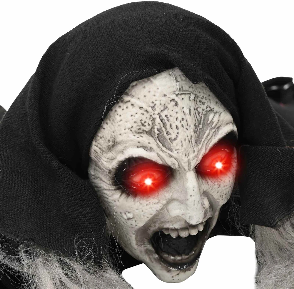 Helovino ropojantis zombis SPOOKA Juoda 41 x 130 x 24 cm