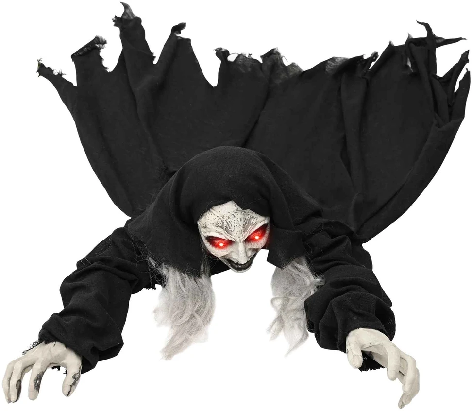 Helovino ropojantis zombis SPOOKA Juoda 41 x 130 x 24 cm