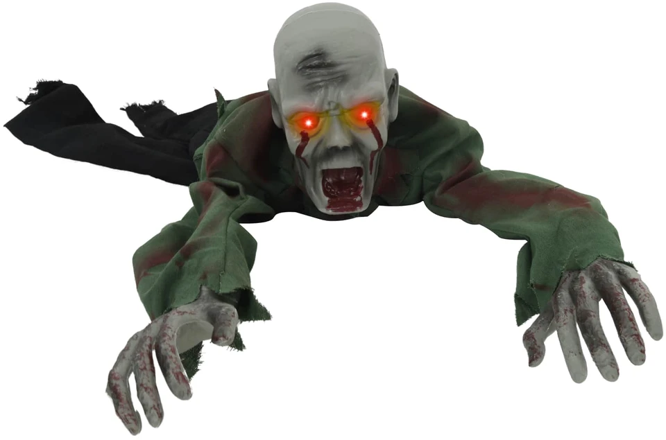 Helovino ropojantis zombis SPOOKA Žalia 110 x 50 x 21 cm