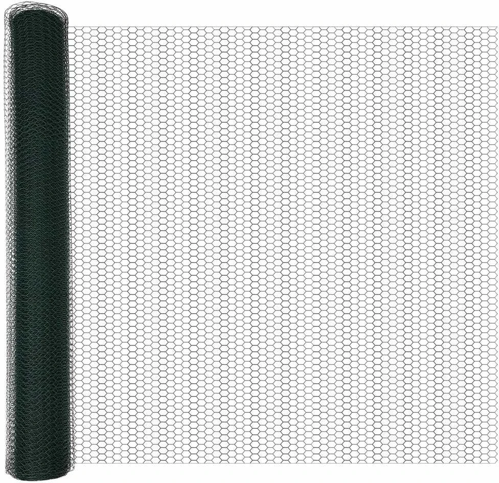 Heksagoninė tvora 1,4 x 10 m PVC Žalia