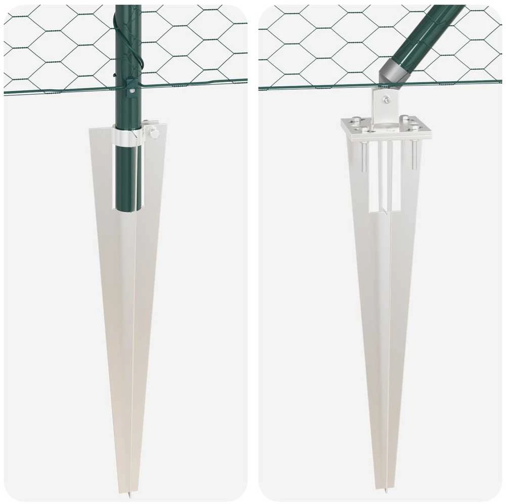 Hexagonal Fence with Post 100 x 1,6 m PVC dengtas plienas Žalia