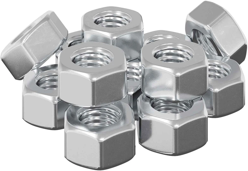 Hex gilių riešutai 12 vnt. Sidabro m8 Metalas