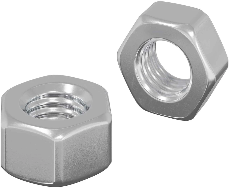 Hex gilių riešutai 2 vnt. Sidabro m8 Metalas