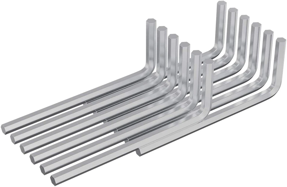 Hex rakto 12 vnt. Sidabrinė 20 x 52 mm Plienas