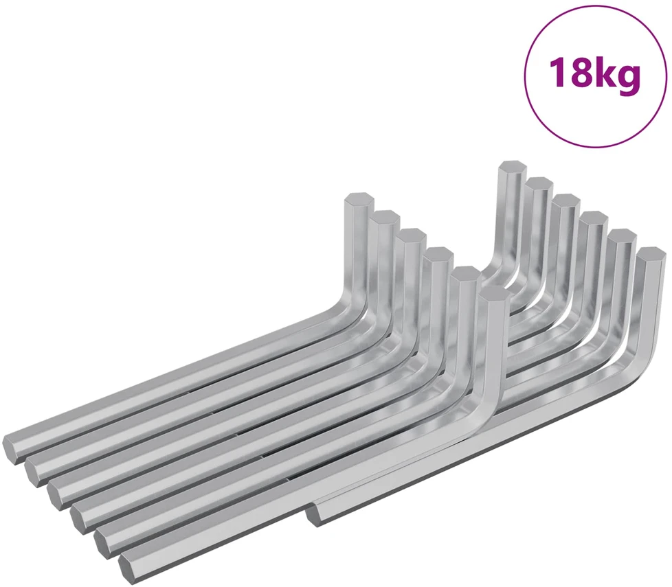 Hex rakto 1800 vnt. Sidabrinė 32 x 86 mm Plienas