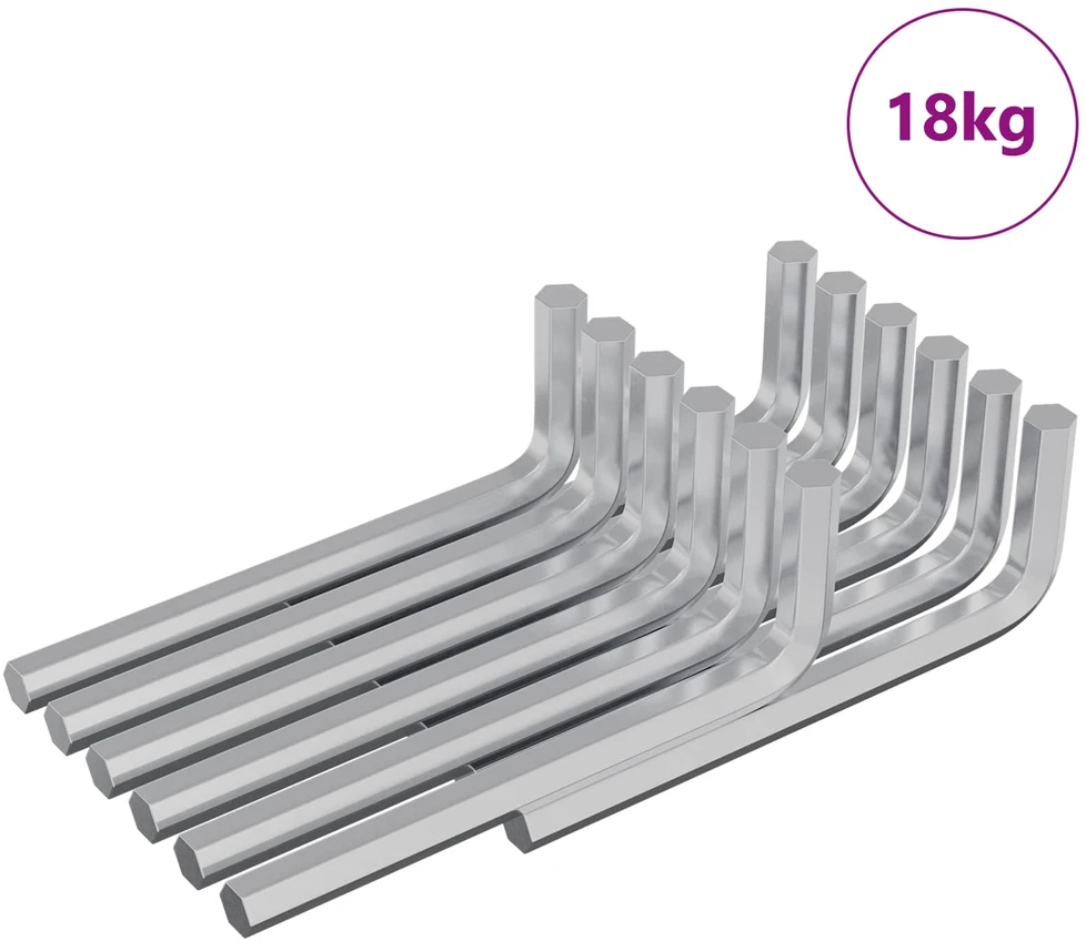 Hex rakto 1800 vnt. Sidabrinė 32 x 86 mm Plienas