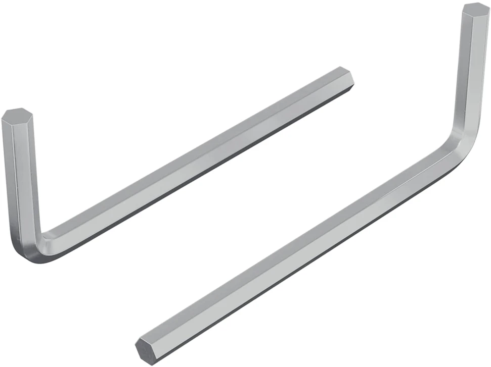 Hex rakto 2 vnt. Sidabrinė 22 x 66 mm Plienas