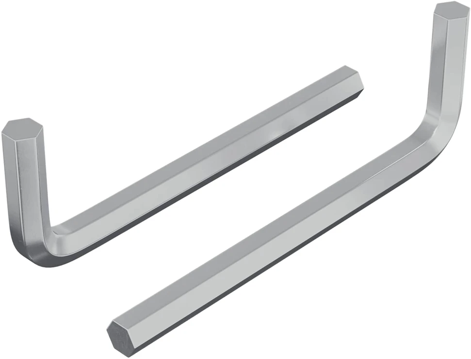 Hex rakto 2 vnt. Sidabrinė 32 x 86 mm Plienas
