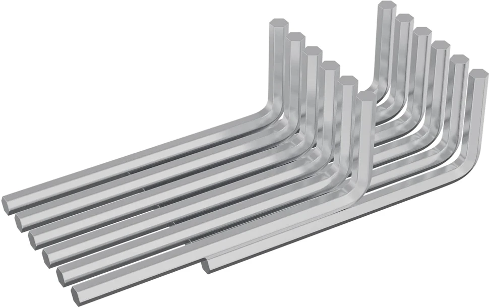 Hex rakto 2118 vnt. Sidabrinė 22 x 66 mm Plienas