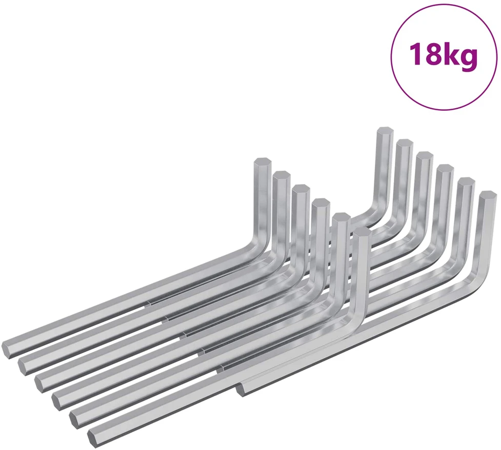 Hex rakto 4675 vnt. Sidabrinė 20 x 52 mm Plienas