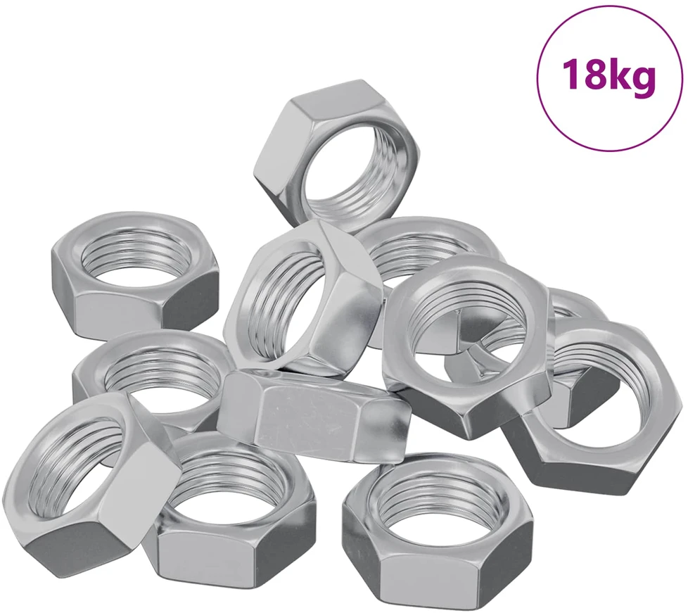 Hex veržlė 23377 vnt. Sidabrinė Metalas