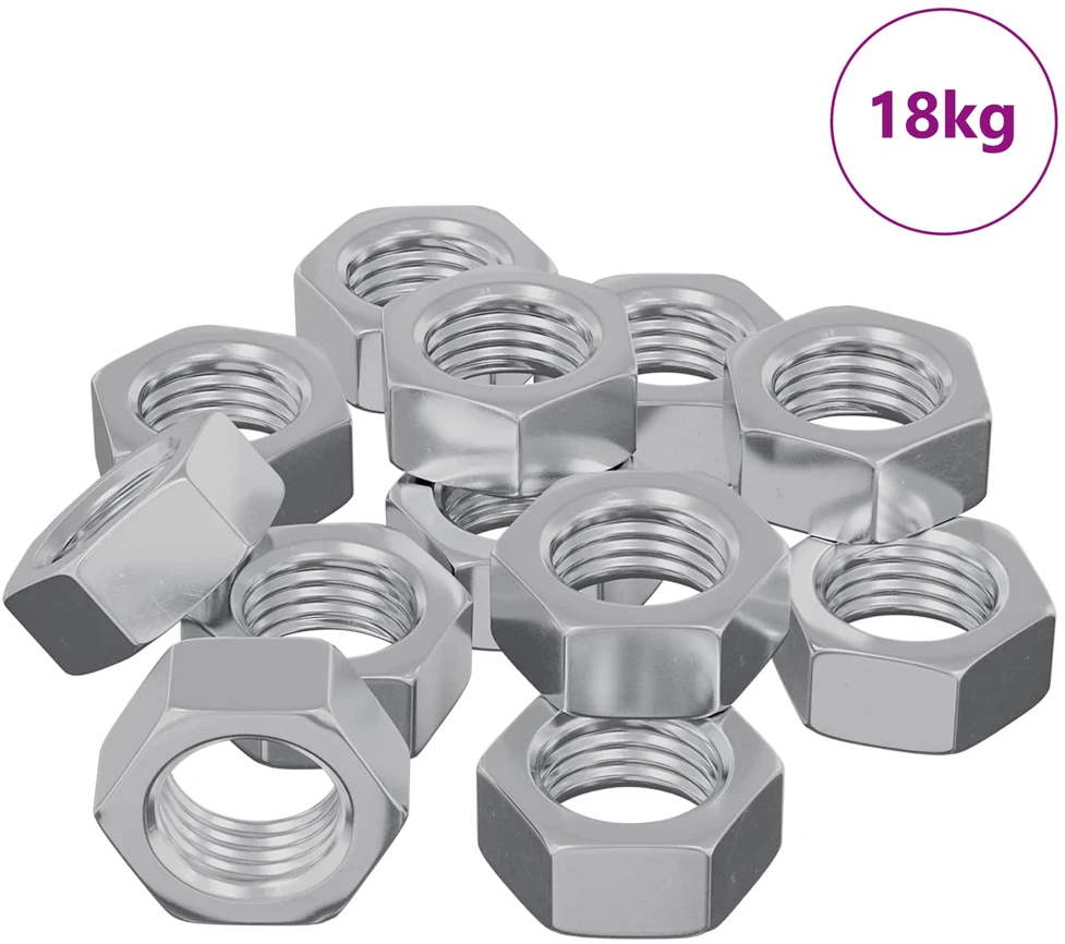 Hex veržlė 9000 vnt. Sidabro Metalas