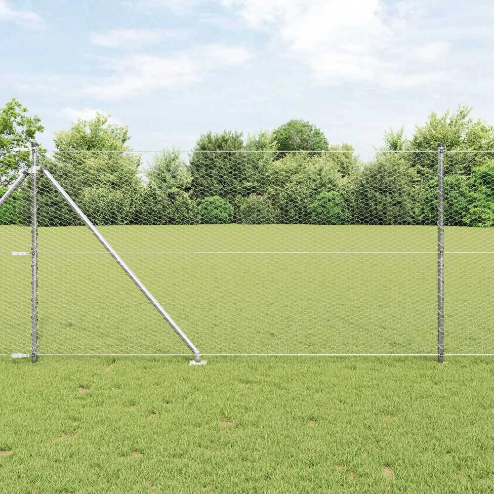Hexagonal Fence with Post 10 x 1,4 m Galvanizuotas plienas