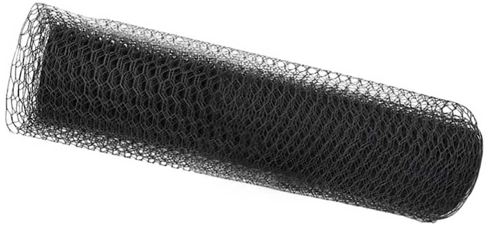 Heksagoninė tvora 0,6 x 10 m PVC Pilka
