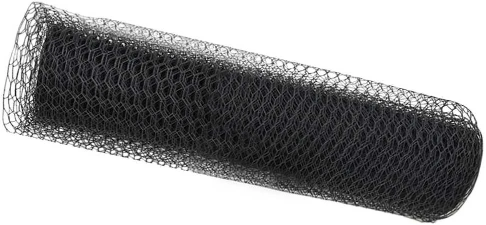 Heksagoninė tvora 0,4 x 10 m PVC Pilka