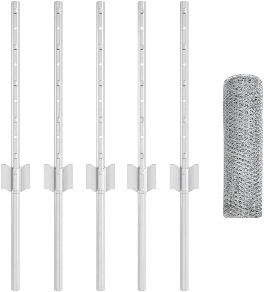 Hexagonal Fence with Post 10 x 0,4 m Galvanizuotas plienas